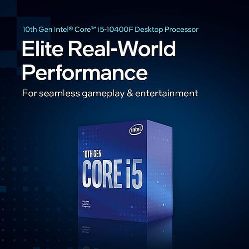 Intel Core i5-10400F 10th Generation Processor with 12MB Cache Memory 6 Cores 12 Threads and 3 Years Warranty (Comes with Fan Inside The Box)