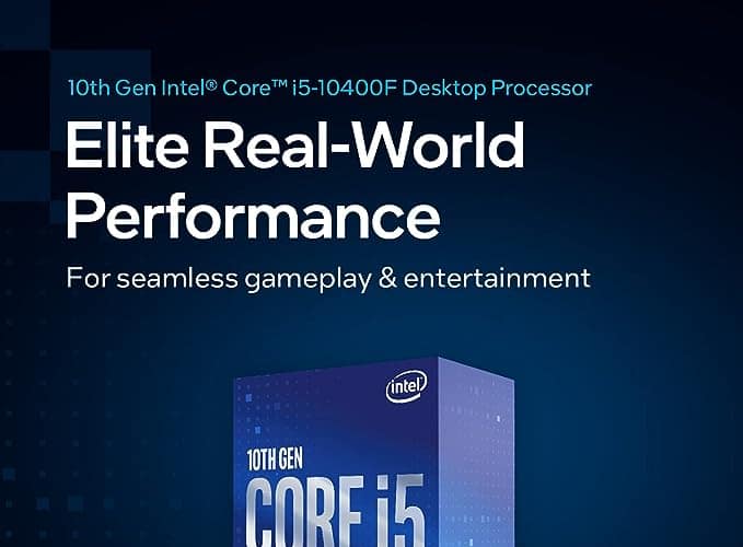 Intel Core i5-10400F 10th Generation Processor with 12MB Cache Memory 6 Cores 12 Threads and 3 Years Warranty (Comes with Fan Inside The Box)