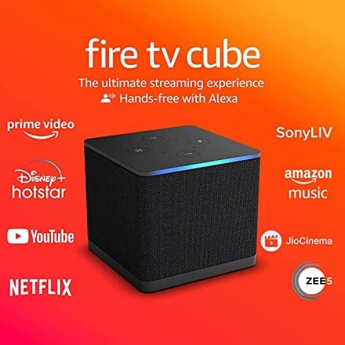 Fire TV Cube | Hands Free streaming device with Alexa | 4K Ultra HD | Amazon